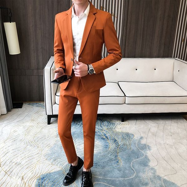 tuxedos blazer pants men suit set fashion business casual slim fit suit korean version two-piece jacket trousers, Black;gray
tuxedos blazer pants men suit set fashion business casual slim fit suit korean version two-piece jacket trousers, Black;gray