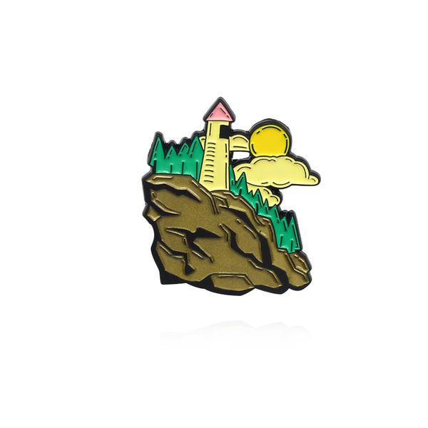 lighthouse scenery brooches for women the sun goes down in the west cartoon alloy enamel pins badge, Gray
lighthouse scenery brooches for women the sun goes down in the west cartoon alloy enamel pins badge, Gray