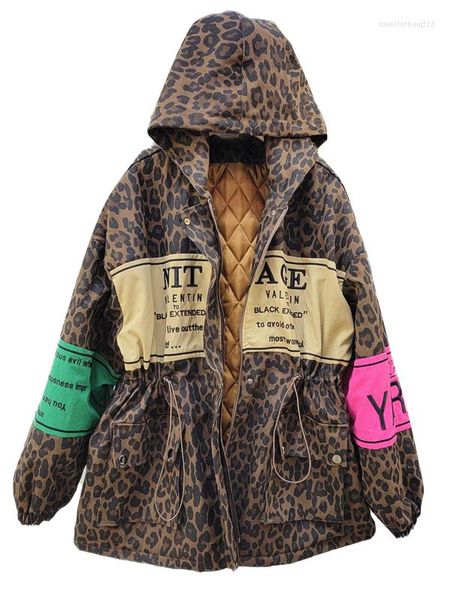 women's jackets leopard winter coat for women hodded long sleeve patchwork drawstring hit color oversize temperament parkas female, Black;brown
women's jackets leopard winter coat for women hodded long sleeve patchwork drawstring hit color oversize temperament parkas female, Black;brown
