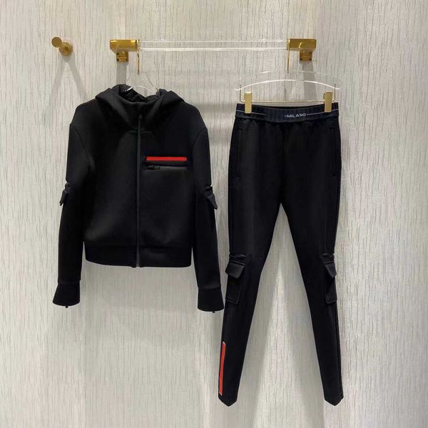 designer womens sportswear tracksuits luxury triangle badge women's two piece pants italian brand casual sports suit size s-l, Gray
designer womens sportswear tracksuits luxury triangle badge women's two piece pants italian brand casual sports suit size s-l, Gray