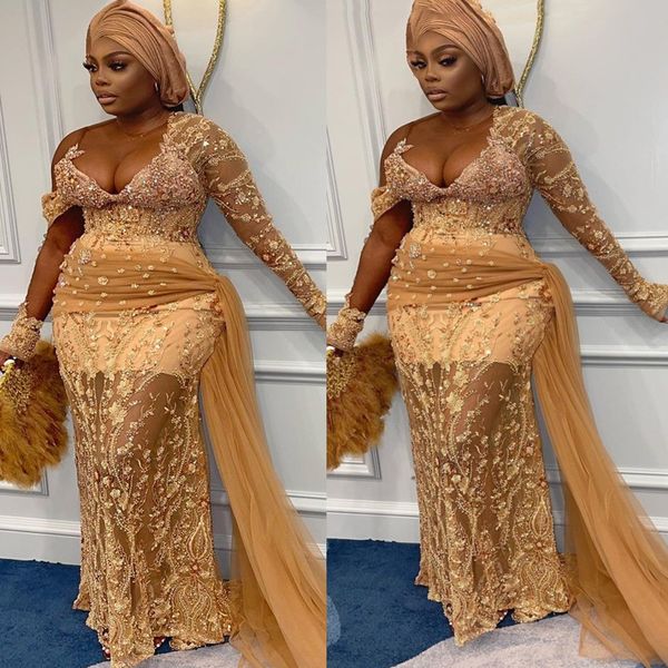 2022 arabic aso ebi gold sheath prom dresses lace beaded crystals evening formal party second reception birthday engagement gowns dress zj62, Black
2022 arabic aso ebi gold sheath prom dresses lace beaded crystals evening formal party second reception birthday engagement gowns dress zj62, Black