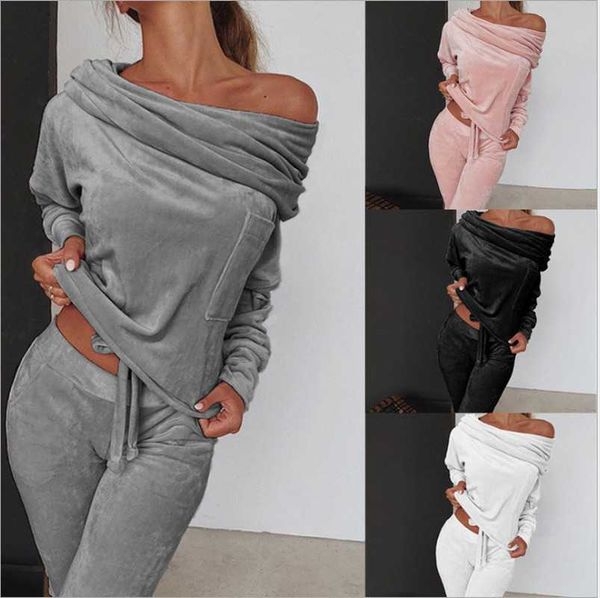 women's two piece pants casual sets two piece set off shoulder pullover and long pants sets women's tracksuit outfits plus size 4x, White
women's two piece pants casual sets two piece set off shoulder pullover and long pants sets women's tracksuit outfits plus size 4x, White