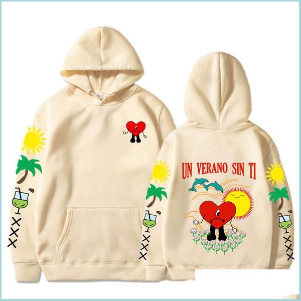 men's hoodies sweatshirts designer bad bunny hoody streetwear fashion hoodie, Black
men's hoodies sweatshirts designer bad bunny hoody streetwear fashion hoodie, Black