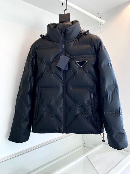 winter new style men's stand collar down jacket luxury brand designer style nylon hat rubber pressing process warm coat, Black
winter new style men's stand collar down jacket luxury brand designer style nylon hat rubber pressing process warm coat, Black