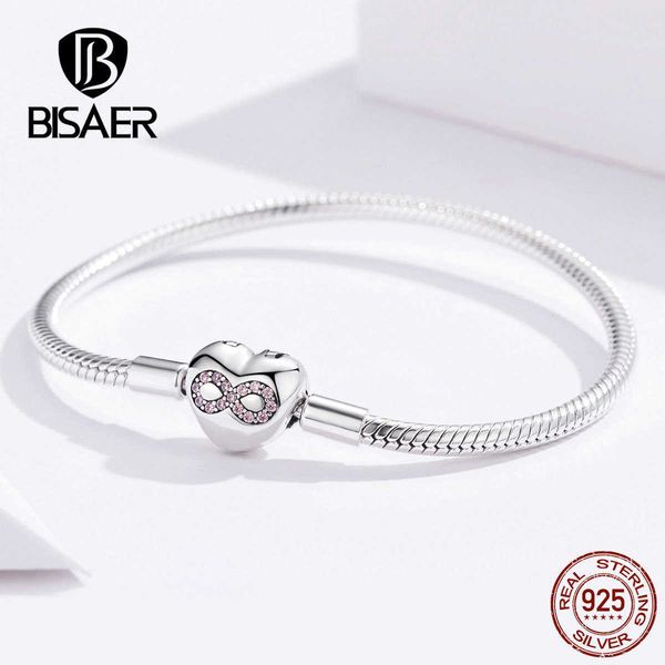 beaded strands bisaer 925 sterling silver heart shape clasp infinity love infinite femme silver bracelets for women jewelry pulseira ecb142, Black
beaded strands bisaer 925 sterling silver heart shape clasp infinity love infinite femme silver bracelets for women jewelry pulseira ecb142, Black