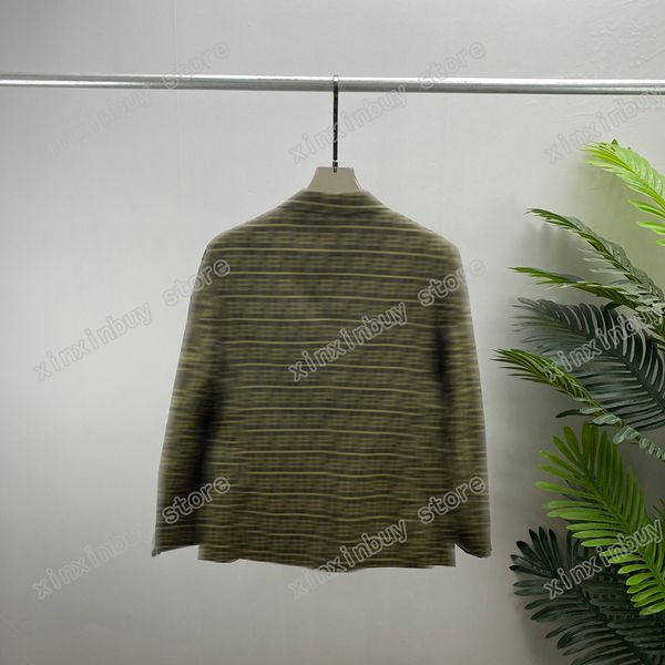 xinxinbuy men designer coat jacket sets double jacquard letter fabric colour webbing suits long sleeve women black khaki brown m-3xl, Black;brown
xinxinbuy men designer coat jacket sets double jacquard letter fabric colour webbing suits long sleeve women black khaki brown m-3xl, Black;brown