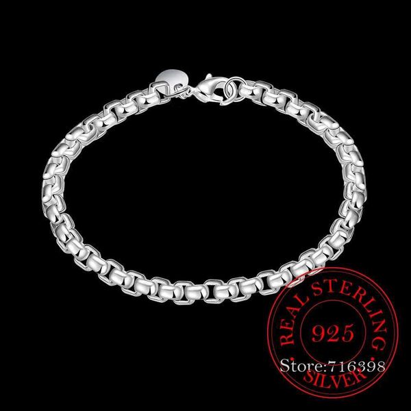 strands beaded men's fine jewelry gift % 925 sterling silver rould box chains bracelet bangle for w omen men pulseiras de prata l221012, Black
strands beaded men's fine jewelry gift % 925 sterling silver rould box chains bracelet bangle for w omen men pulseiras de prata l221012, Black