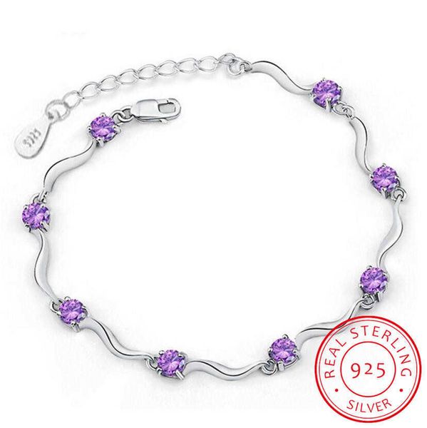 beaded strands 925 sterling silver woman charm bracelet fashion simple water drop purple high - grade crystal bracelet wedding party jewelry, Black
beaded strands 925 sterling silver woman charm bracelet fashion simple water drop purple high - grade crystal bracelet wedding party jewelry, Black