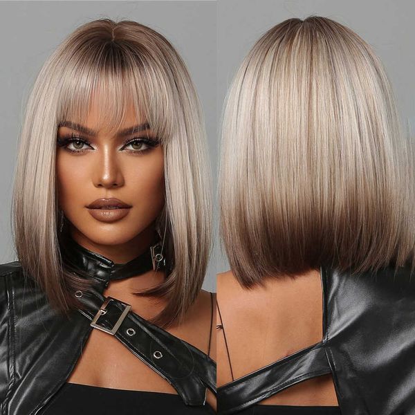 headwear hair accessories factory stock short straight synthetic wigs for women blonde to brown ombre bob wigs with bangs daily heat ristant
headwear hair accessories factory stock short straight synthetic wigs for women blonde to brown ombre bob wigs with bangs daily heat ristant