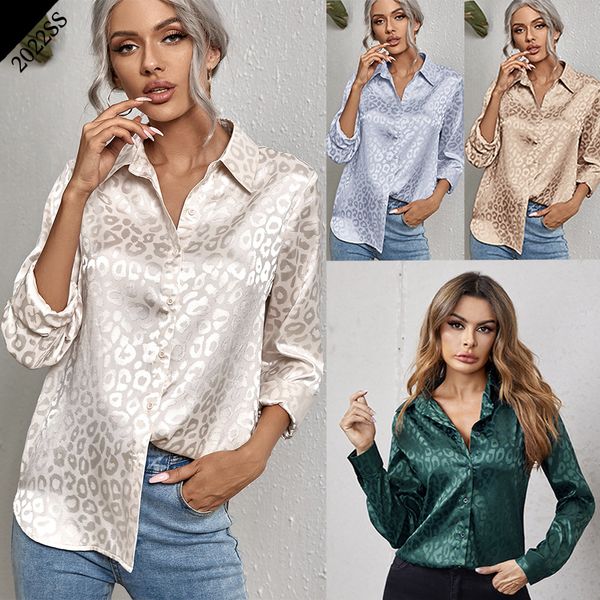 office lady leopard print shirt spring 2022 work wear turn-down collar long sleeve single breasted blouse women clothing, White
office lady leopard print shirt spring 2022 work wear turn-down collar long sleeve single breasted blouse women clothing, White