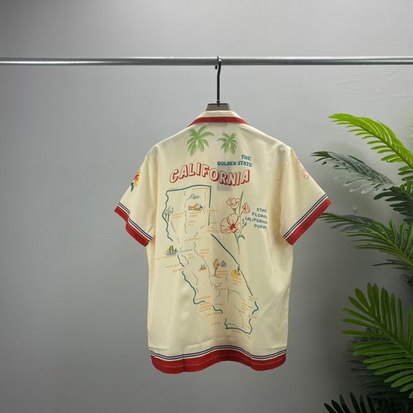 22fw europe paris tee hawaii beach trees silk fashion shirts men women spring summer california floral t shirt polyester short sleeve tshirt, Black;brown
22fw europe paris tee hawaii beach trees silk fashion shirts men women spring summer california floral t shirt polyester short sleeve tshirt, Black;brown