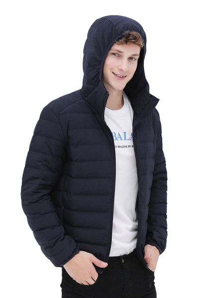 men's duck down jacket winter fashion casual coat hooded windbreaker men outwear, Black
men's duck down jacket winter fashion casual coat hooded windbreaker men outwear, Black