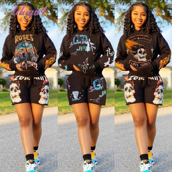 women's two piece pants casual letter skull print 2 piece set tracksuit women black long sleeve hooded sweatshirt loose shorts high str, White
women's two piece pants casual letter skull print 2 piece set tracksuit women black long sleeve hooded sweatshirt loose shorts high str, White