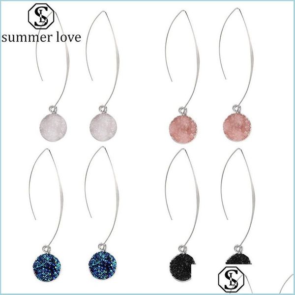 dangle chandelier designer colof handmade resin druzy earring natural stone dangle earrings for women gold plating round shape ear w dhjow, Silver
dangle chandelier designer colof handmade resin druzy earring natural stone dangle earrings for women gold plating round shape ear w dhjow, Silver