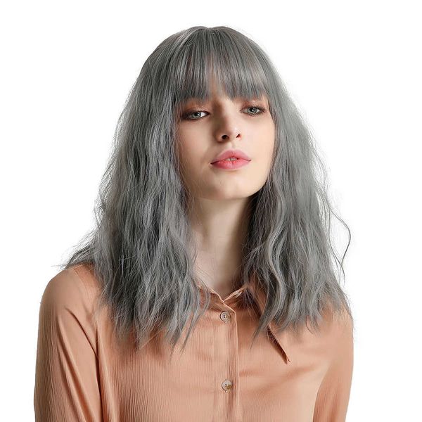 headwear hair accessories favorable price gray blue synthetic hair wigs molding for women
headwear hair accessories favorable price gray blue synthetic hair wigs molding for women