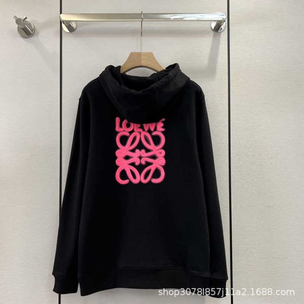 men's hoodies sweatshirts designer hoody loewss luxury sense early autumn new neon pink print embroidery loose hooded sweater, Black
men's hoodies sweatshirts designer hoody loewss luxury sense early autumn new neon pink print embroidery loose hooded sweater, Black