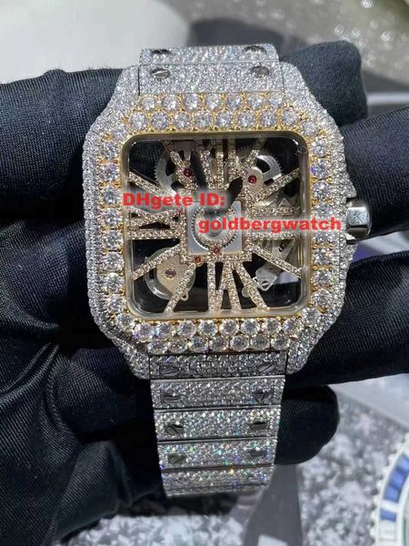 watches mechanical watches luxury style tag fashion skeleton men's watch ice out full diamond moissanite watch passes hardness tester, Silver
watches mechanical watches luxury style tag fashion skeleton men's watch ice out full diamond moissanite watch passes hardness tester, Silver