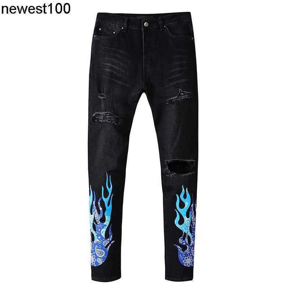 men's jeans designer black paint printing amirs elastic trend fashion versatile elastic straight men's pants, Blue
men's jeans designer black paint printing amirs elastic trend fashion versatile elastic straight men's pants, Blue