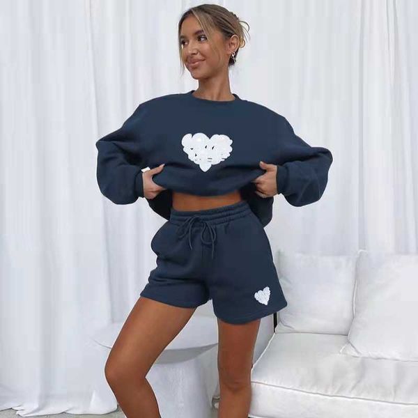 women's two piece pants seigurhry women's 2 pieces lounge sets long sleeve sweater shorts outfits pjs with pockets heart letter pr, White
women's two piece pants seigurhry women's 2 pieces lounge sets long sleeve sweater shorts outfits pjs with pockets heart letter pr, White