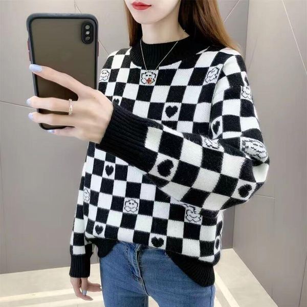 women's sweaters new fall winter casual striped lantern sleeve turtleneck knit sweater for ladies loose puff dress chic, White;black
women's sweaters new fall winter casual striped lantern sleeve turtleneck knit sweater for ladies loose puff dress chic, White;black