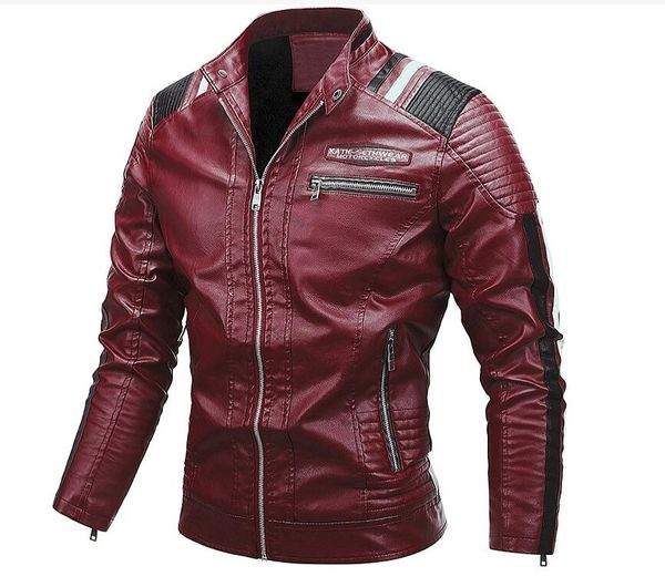 men's faux leather jacket men winter fleece motorcycle pu leahter jacket male stand collar casual coat ssh68enjs03, Black
men's faux leather jacket men winter fleece motorcycle pu leahter jacket male stand collar casual coat ssh68enjs03, Black