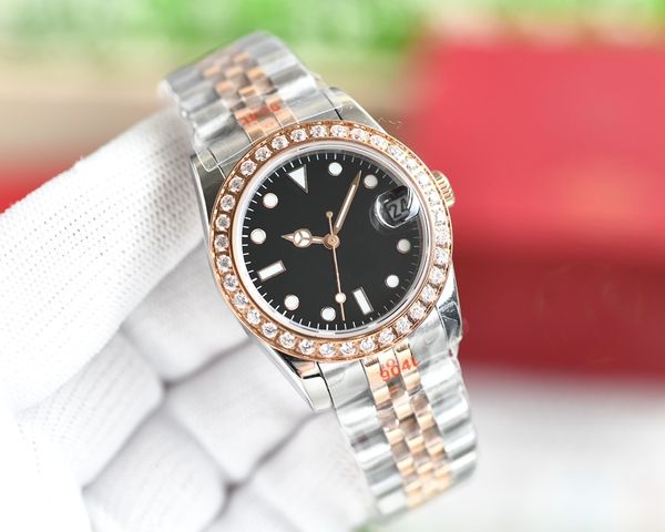 women's mechanical watch 904l silver steel 28/36/mm dial rim inlaid with diamonds 2813 excellent movement automatic winding sapphire mi, Slivery;brown
women's mechanical watch 904l silver steel 28/36/mm dial rim inlaid with diamonds 2813 excellent movement automatic winding sapphire mi, Slivery;brown