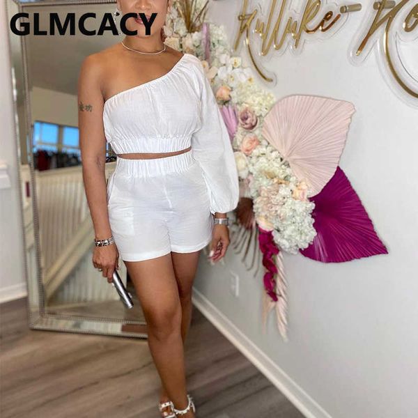 women's two piece pants two piece chic party suits long sleeve one shoulder crop casual shorts set t221012, White
women's two piece pants two piece chic party suits long sleeve one shoulder crop casual shorts set t221012, White