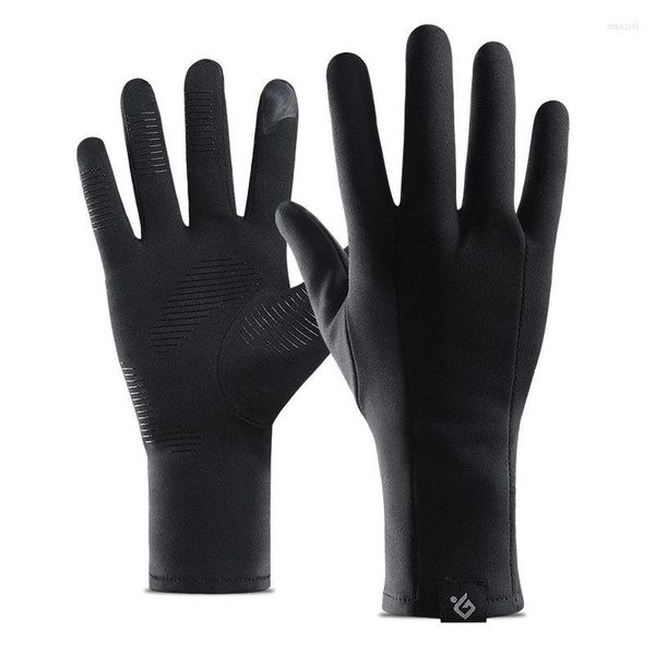 Image of Cycling Gloves Winter Warm Waterproof Windproof Outdoor Thicken Mittens Touch Screen Unisex Men Sports Bike Glove