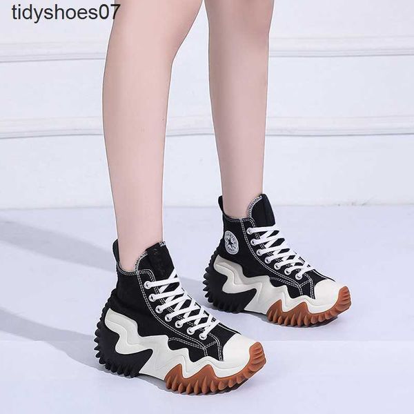 designer wave thick soled daddy shoes in spring 2022 women's high front lace up casual sports interior height fashionable short boots, Black
designer wave thick soled daddy shoes in spring 2022 women's high front lace up casual sports interior height fashionable short boots, Black