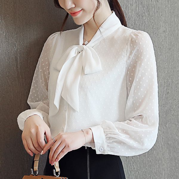 2022 autumn chiffon shirt long sleeve bow shirt fashion women blouses casual ladies all-match blouse new, White
2022 autumn chiffon shirt long sleeve bow shirt fashion women blouses casual ladies all-match blouse new, White