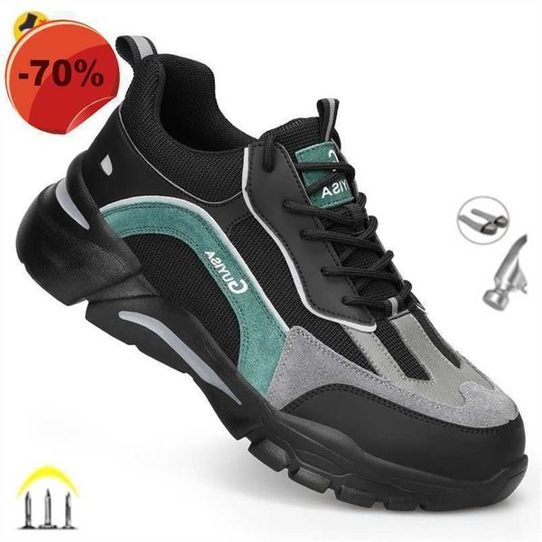 staleneus men work safety shoes steel toe work sneakers anti-smashing and anti-piercing work boots industrial construction boots 220212, Black;brown
staleneus men work safety shoes steel toe work sneakers anti-smashing and anti-piercing work boots industrial construction boots 220212, Black;brown