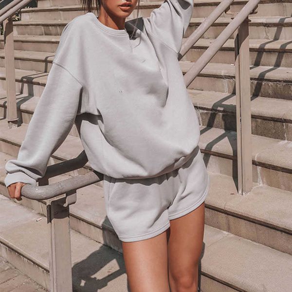 women's two piece pants 2022 new sports casual suit autumn loose o-neck sweatshirt shorts tracksuits women long sleeve solid color home, White
women's two piece pants 2022 new sports casual suit autumn loose o-neck sweatshirt shorts tracksuits women long sleeve solid color home, White