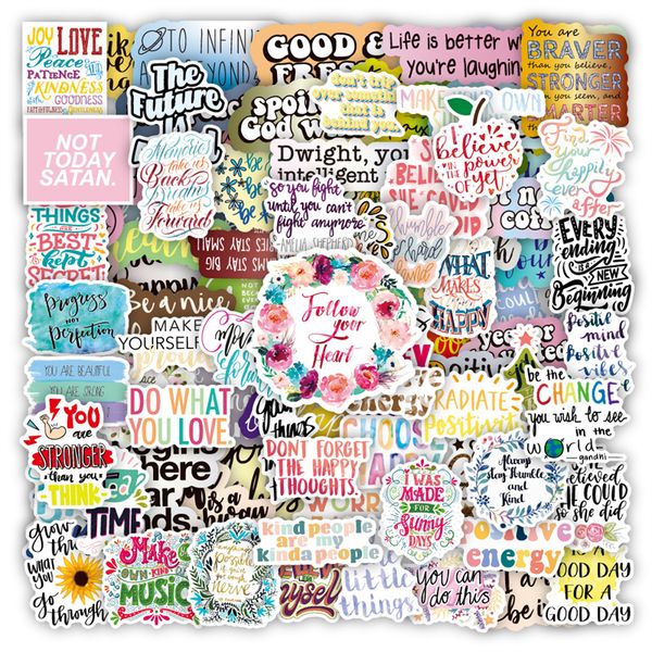 100pcs positive quote inspirational sayings stickers pack non-random car bike luggage sticker lapskateboard motor water bottle decal e-242
100pcs positive quote inspirational sayings stickers pack non-random car bike luggage sticker lapskateboard motor water bottle decal e-242