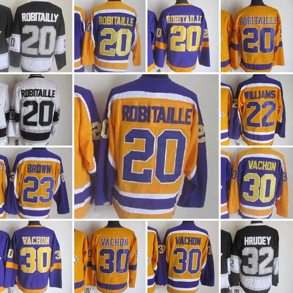 1967-1999 movie retro ccm hockey jersey embroidery 20 luc robitaille 30 rogatien vachon 32 jonathan quick 23 dustin brown 22 williams vintag, Black;red
1967-1999 movie retro ccm hockey jersey embroidery 20 luc robitaille 30 rogatien vachon 32 jonathan quick 23 dustin brown 22 williams vintag, Black;red