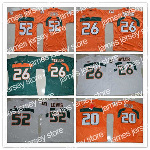 american college football wear men's vintage miami hurricanes college 26 sean taylor 52 ray lewis r.lewis 20 ed reed ncaa football jers, Black
american college football wear men's vintage miami hurricanes college 26 sean taylor 52 ray lewis r.lewis 20 ed reed ncaa football jers, Black