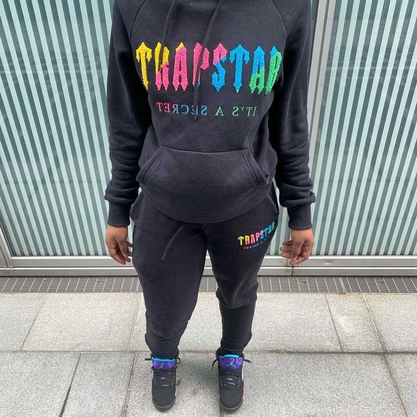 men's hoodies sweatshirts oversized trapstar london rainbow letter hoodie men woman towel embroidery pullover hooded streetwear, Black
men's hoodies sweatshirts oversized trapstar london rainbow letter hoodie men woman towel embroidery pullover hooded streetwear, Black