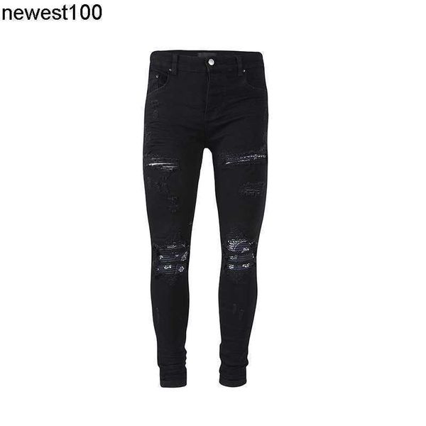 men's jeans amirs wash water designer black hole black cashew flower patch elastic slim fit jeans men women fashion brand, Blue
men's jeans amirs wash water designer black hole black cashew flower patch elastic slim fit jeans men women fashion brand, Blue