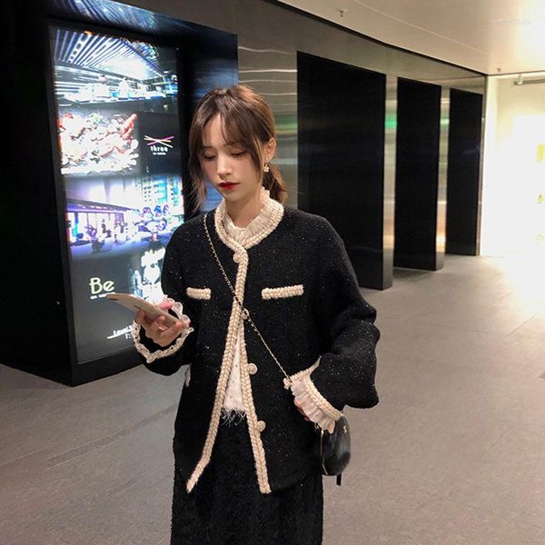 women's jackets lace bright tweed female coat women spring jacket autumn outerwear coats channel style suit cropped stripeed kawaii, Black;brown
women's jackets lace bright tweed female coat women spring jacket autumn outerwear coats channel style suit cropped stripeed kawaii, Black;brown