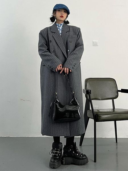 women's jackets striped coats for women lapel long sleeve patchwork pocket england style temperament coat female autumn clothes, Black;brown
women's jackets striped coats for women lapel long sleeve patchwork pocket england style temperament coat female autumn clothes, Black;brown
