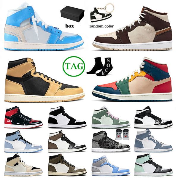 with box jumpman 1 mens womens basketball shoes panda 1s patent bred cream dark chocolate high panda mid dutch green sports sneakers trainer
with box jumpman 1 mens womens basketball shoes panda 1s patent bred cream dark chocolate high panda mid dutch green sports sneakers trainer