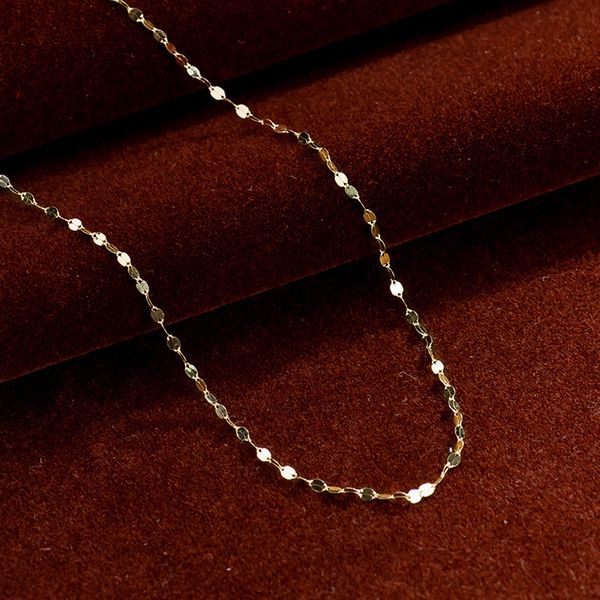 pendant necklaces s925 sterling sier plated 14k gold necklace female korean simple temperament sequined bare chain clavicle drop del smt5c, Silver
pendant necklaces s925 sterling sier plated 14k gold necklace female korean simple temperament sequined bare chain clavicle drop del smt5c, Silver