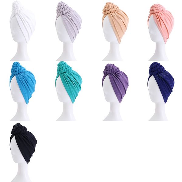 braided knot turban cap headwrap solid color muslim hijabs for women hair care chemo caps fashion hair accessories, Blue;gray
braided knot turban cap headwrap solid color muslim hijabs for women hair care chemo caps fashion hair accessories, Blue;gray