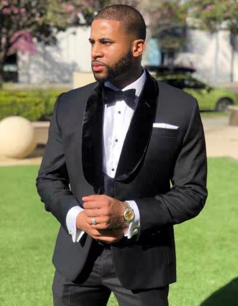 brand new grey groom tuxedos black velvet shawl lapel groomsmen wedding dress excellent man jacket blazer 3 piece suit, Black;gray
brand new grey groom tuxedos black velvet shawl lapel groomsmen wedding dress excellent man jacket blazer 3 piece suit, Black;gray