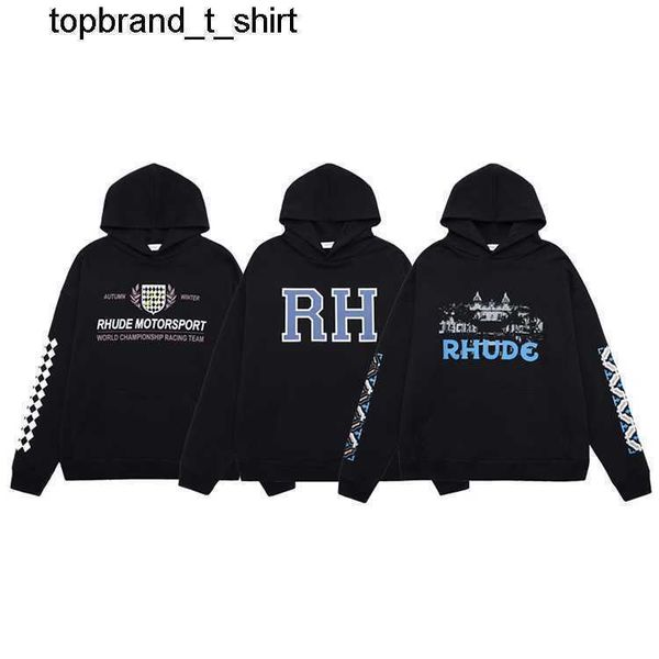 men's hoodies designer sweatshirts rhude hoodie letter print castle racing grand prix pattern loose couple streetwear hoodie, Black
men's hoodies designer sweatshirts rhude hoodie letter print castle racing grand prix pattern loose couple streetwear hoodie, Black