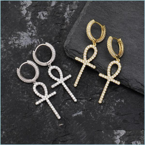 dangle chandelier iced zircon ankh cross earring gold sier color micro paved bling cz stone earrings for man women hip hop jewelry 5 dhxhl, Silver
dangle chandelier iced zircon ankh cross earring gold sier color micro paved bling cz stone earrings for man women hip hop jewelry 5 dhxhl, Silver