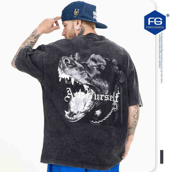 fg menswear | 2022 spring summer new xiaozhongchao brand american high street dog head print fried color short sve t-shirt, White;black
fg menswear | 2022 spring summer new xiaozhongchao brand american high street dog head print fried color short sve t-shirt, White;black