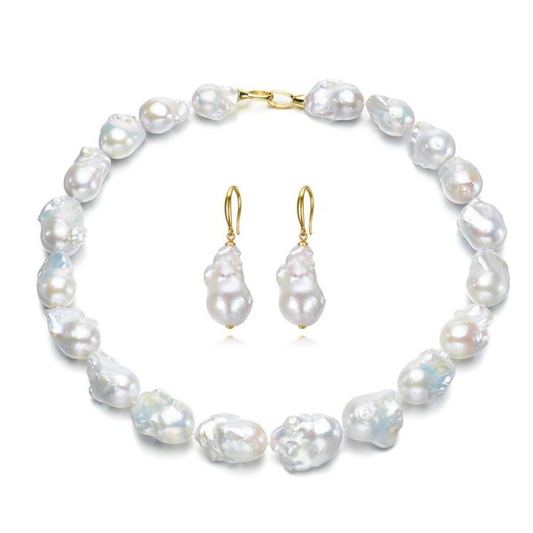 bridal big baroque natural pearl choker necklace for women wedding fresh water pearl jewelry sets 925 sterling silver, Golden;silver
bridal big baroque natural pearl choker necklace for women wedding fresh water pearl jewelry sets 925 sterling silver, Golden;silver