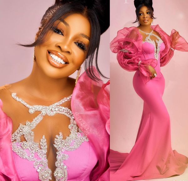2022 arabic aso ebi fuchsia mermaid prom dresses beaded crystals evening formal party second reception birthday engagement gowns dress zj799, Black
2022 arabic aso ebi fuchsia mermaid prom dresses beaded crystals evening formal party second reception birthday engagement gowns dress zj799, Black