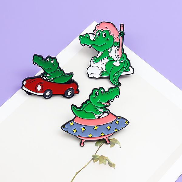 cute crocodile brooches 5pcs set animal badges drive a car airship take a shower alloy pin women jewelry gift bag accessories, Gray
cute crocodile brooches 5pcs set animal badges drive a car airship take a shower alloy pin women jewelry gift bag accessories, Gray
