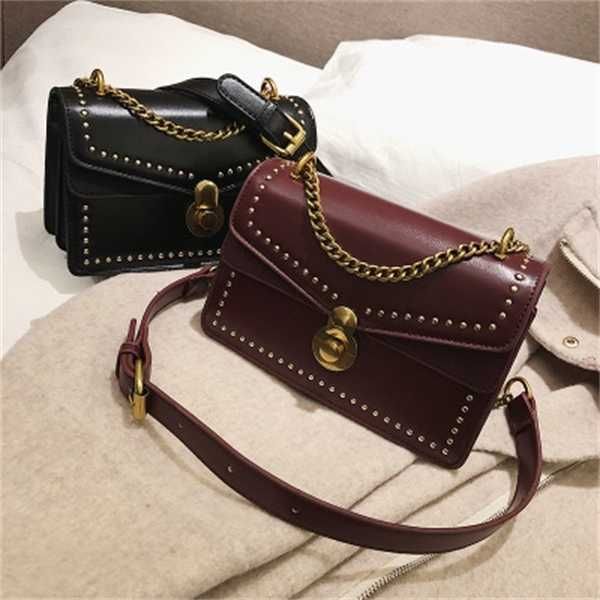 single package new vintage rivet small square crossbody bags mini women handbag lock pu leather chain shoulder bag woman messenger c0326
single package new vintage rivet small square crossbody bags mini women handbag lock pu leather chain shoulder bag woman messenger c0326